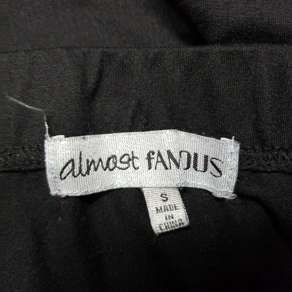 almost famous solid black ruched side skirt women's size small - Picture 4 of 9